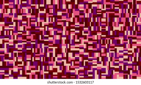 Random Chaotic Mosaic Pattern Background - Colorful Vector Illustration From Rectangle Tiles