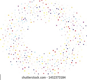 Random, chaotic polka dot. Bright background  for party invites, wedding, cards, phone Wallpapers. Vector illustration. Typographic design.
