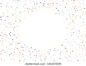 Random, chaotic polka dot. Bright background  for party invites, wedding, cards, phone Wallpapers. Vector illustration. Typographic design.