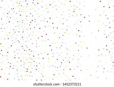 Random, chaotic polka dot. Bright background  for party invites, wedding, cards, phone Wallpapers. Vector illustration. Typographic design.