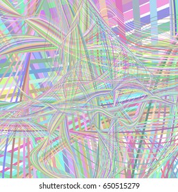 random chaotic retro lines crossing with perspective illustration