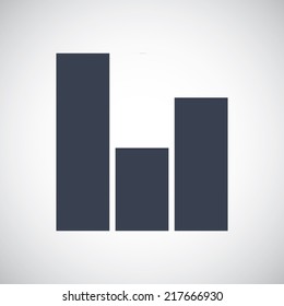 Random chart icon in flat style