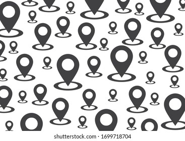 random check in symbols for background. Online media concepts, vector illustration