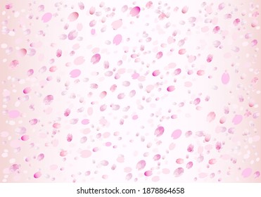 random  cherry blossom petals backgroud vector illustration