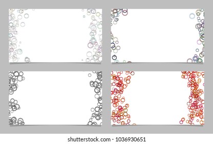 Random circle background business card template design set - vector graphics