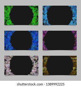 Random circle background business card template design set - vector graphics