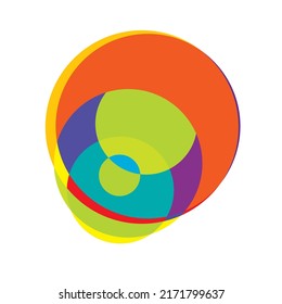 Random circles, circular rings geometric design element