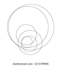 Círculos aleatorios, anillos circulares elemento de diseño geométrico