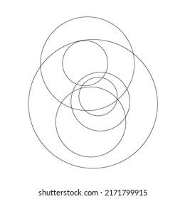 Random circles, circular rings geometric design element