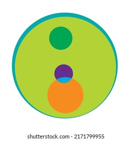 Random circles, circular rings geometric design element