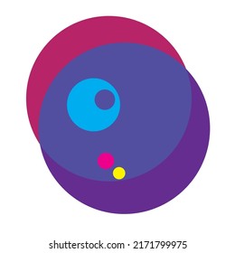 Random-Kreise, kreisförmige Ringe, geometrisches Gestaltungselement