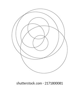 Random Circles, Circular Rings Geometric Design Element