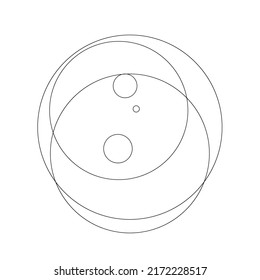 Random circles, circular rings geometric design element