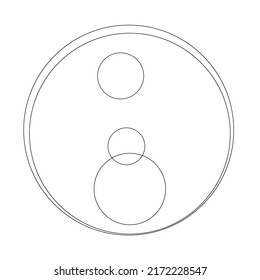 Random circles, circular rings geometric design element