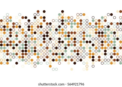 Random circles in the coffee shades.