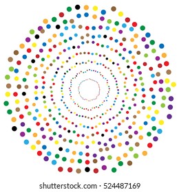 Random circles, dots abstract element, circular shape