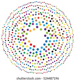 Random circles, dots abstract element, circular shape