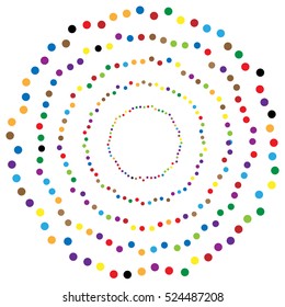 Random circles, dots abstract element, circular shape