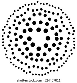 Random circles, dots abstract element, circular shape