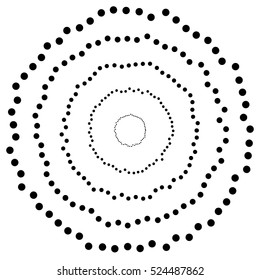 Random circles, dots abstract element, circular shape