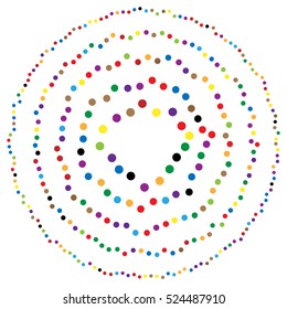 Random circles, dots abstract element, circular shape