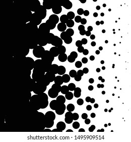 Random circles, dots noise half-tone pattern. Speckles, dotted background. Pointillist, pointillism texture. Scatter, dispersion design. Particles abstract geometric illustration