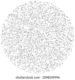 Círculos aleatorios, puntos, especkles y pecas de elemento concéntrico, circular y radial. Círculos puntillistas, punintillistas aleatorios de medio tono