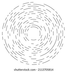 Random circles, dots, speckles and freckles concentric, circular and radial element. Pointillist, pointillism random halftone circles