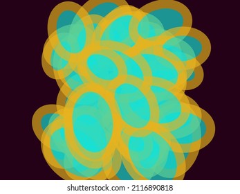 Random circles, ovals, ellipses colorful, multicolor abstract background, pattern, texture. Scattered polychromatic circles contour