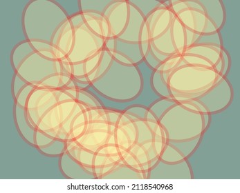 Random circles, ovals, ellipses colorful, multicolor abstract background, pattern, texture. Scattered polychromatic circles contour
