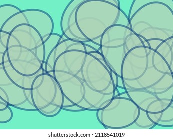Random circles, ovals, ellipses colorful, multicolor abstract background, pattern, texture. Scattered polychromatic circles contour
