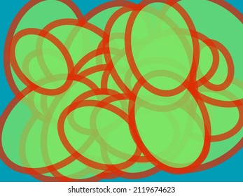 Random circles, ovals, ellipses colorful, multicolor abstract background, pattern, texture. Scattered polychromatic circles contour