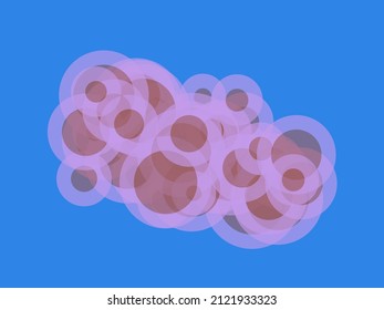 Random circles, ovals, ellipses colorful, multicolor abstract background, pattern, texture. Scattered polychromatic circles contour