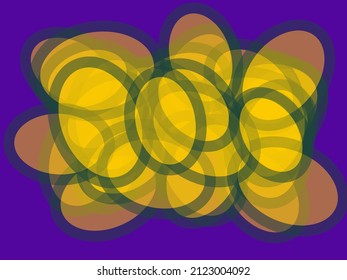Random circles, ovals, ellipses colorful, multicolor abstract background, pattern, texture. Scattered polychromatic circles contour