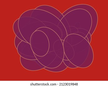 Random circles, ovals, ellipses colorful, multicolor abstract background, pattern, texture. Scattered polychromatic circles contour