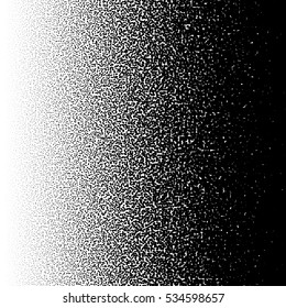Random circles pattern. Halftone pattern, halftone gradient with random dots. Abstract monochrome pointillist, speckled background