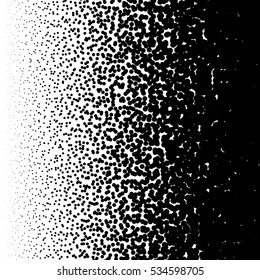 Random circles pattern. Halftone pattern, halftone gradient with random dots. Abstract monochrome pointillist, speckled background