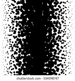 Random circles pattern. Halftone pattern, halftone gradient with random dots. Abstract monochrome pointillist, speckled background