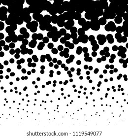 Random circles, pointillist, pointillism pattern. Fading circles