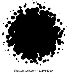 Random circles, pointillist, pointillism pattern. Fading circles