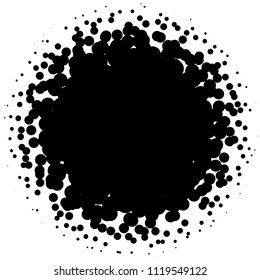 Random circles, pointillist, pointillism pattern. Fading circles