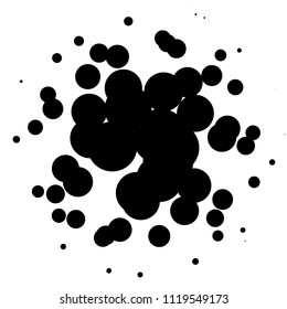 Random circles, pointillist, pointillism pattern. Fading circles