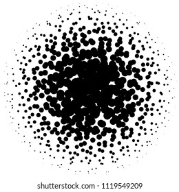 Random circles, pointillist, pointillism pattern. Fading circles