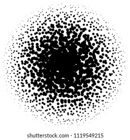 Random circles, pointillist, pointillism pattern. Fading circles