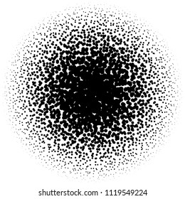 Random circles, pointillist, pointillism pattern. Fading circles
