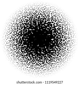 Random circles, pointillist, pointillism pattern. Fading circles