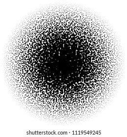 Random circles, pointillist, pointillism pattern. Fading circles