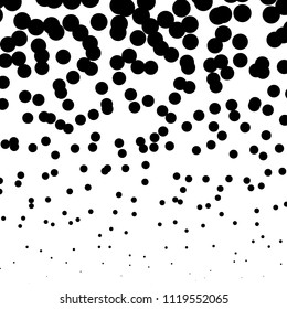 Random circles, pointillist, pointillism pattern. Fading circles