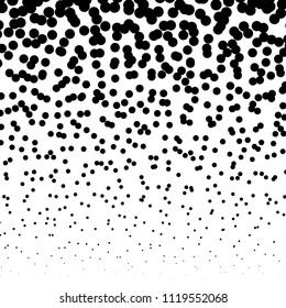 Random circles, pointillist, pointillism pattern. Fading circles