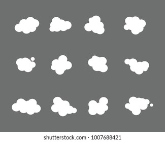 random cloud vector images set collections